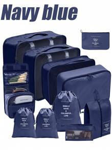 11-In-1 Travel Organizer Set, Multifunction 7pcs Travel Packing Cubes, Luggage Organizer Bags, Clothes Sorting Bags, Summer Travel Luggage Storage Bags, Includes Cosmetic Bag, Garment Bag, Toiletry Bag, Mesh Bag, Clothes Bag, Skincare Bag, Brush Bag, Shoe Bag, Bottle Bag And Drawstring Bag, Suitable For Cruise, Holiday, Beach, Summer Travel Essentials, For Travel, Hospital, Dorm, School, Resort, Hotel