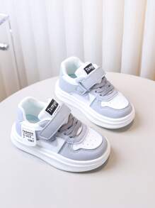 Stylish PU Kids' Sneakers! Lightweight & Ultra-Soft, Featuring Hook-And-Loop Fastenings, Charming Prints, And A Classic White Design. Perfect For Boys & Girls In Any Season – Rock Them At School, Festivals, Vacations, Or Daily Adventures Indoors & Out!