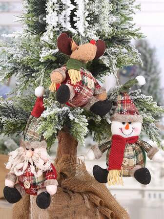 1pc Christmas Decoration Hanging Ornament, European Knitted Santa Claus, Snowman, Reindeer Christmas Hanging Decor, Suitable For Christmas Tree, Home, Room, Bedroom, Outdoor, Party, Christmas Event, Holiday Theme Hanging Decor, Party Favor, Christmas Party Supplies, Merry Christmas, Christmas Decorations, Christmas Decor Gift, Gift For Friends And Family Home Decor Room Decor Winter Christmas Decorations Home Christmas Gifts Christmas Decor