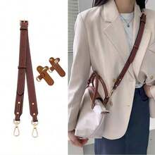 1pc Brown Faux Leather Adjustable Crossbody Bag, Versatile Shoulder Strap Handbag For Women - Brown - View 11