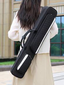 Billiard Cue Bag 7e Hole Portable Half Dragon Cloth With Leather Contrast Color Storage Bag Nine Ball Big Head Cue Bag - Multicolor - View 9