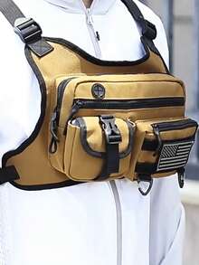 男士户外战术背心包，功能休闲个性化斜挎包，ins风胸包，运动胸包，男士圣诞礼物