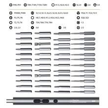 62 In 1 Electric Screwdriver Set Precision Handle Portable Pen Power Tool Kit Rechargeable Wireless Cordless Magnetic Mini Small Bits For Mobile Cell Phone Watch Repair Home Household USB Type-C Micro Laptop PC Multi-Functional