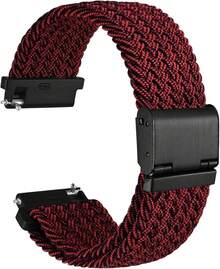 Smart Watch Strap - Red Black (Black Buckle) - View 12