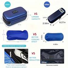 Insulin Refrigerated Travel Box, Medicine Storage Bag With 2 Ice Packs, TTSA Certified, Travel Refrigerated Medicine Diabetes Bag With Temperature Display, Suitable For Medicine Storage During Travel And Outings - 藍色 - 查看 6