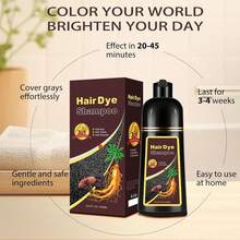 Hair Dye Shampoo 3 In 1, Long-Lasting Gray Hair Coverage, Natural Dark Coffee Hair Color Shampoo With Herbal Ingredients, Easy Application Shampoo Para Canas Women Men 16.9 Fl Oz - Chestnut Brown - View 10