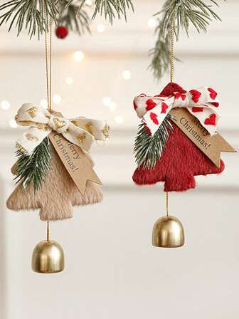 1pc Bowknot Bell Ornament, Christmas Bell Hanging Decor, Christmas Decoration, Suitable For Christmas Tree, Home Decor, Party Decoration, Christmas Party Supplies, Christmas Theme Holiday Hanging Decor, Party Favors, Christmas Party Decorations, Happy New Year, Room Decor, Bedroom Decor, New Year Decorations, Christmas Decorations, Christmas Decor Gifts, Gifts, Event Party Supplies, Gift For Friends And Family Winter Christmas Decorations Home Christmas Gifts Christmas Decor