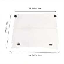YUNRUX Transparent Golf Cart Windshield For EZGO TXT 2014+ With High-Strength - A - View 2