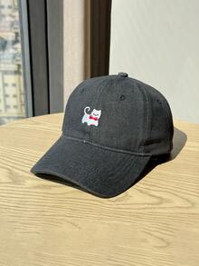 2025 New Cute Cat Embroidery Baseball Cap, Suitable For Women & Men, Large Head Circumference - Cat - View 6