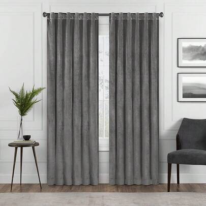 Blackout Thermal Insulated Rod Pocket Curtains Bedroom, Single Panel, 50 X 84, Snow, Modern Stylish