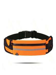 Pochete Impermeável Porta Celular Sports Bolsa Bike Fitness academia suporte de coloca bebida - Laranja - Visão 2