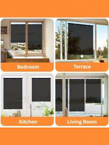 Blackout Roller Blinds Temporary Portable Curtains With Suction Cups, Punch-Free, Sunshade One-Way Mirror Roller Blinds, Daytime Indoor Transparent Visible Roller Blinds, Heat-Controlled Anti-UV Curtains, Blackout PVC Retractable Sunshades, Classic Home Decoration Style, Suitable For Sunshade In Living Rooms, Offices, Doors And Windows, Car Windows, Office Buildings, Restaurants, Bedrooms And Other Scenes.