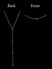 1 chiếc vòng cổ bạc đính đá pha lê thời trang thanh lịch, thích hợp cho phụ nữ, trẻ em gái, những dịp đặc biệt, lễ hội, tiệc tùng, phụ kiện đeo hàng ngày - Bạc - Xem 3