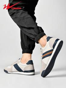 STARNOVO 男士运动鞋，男士系带 T 头休闲运动鞋，透气休闲运动鞋，简约时尚运动鞋，纯色低帮橡胶鞋情人节创意