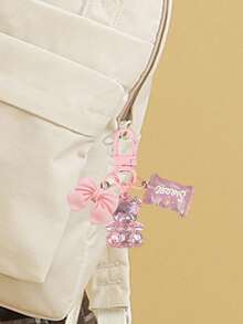 Mặt dây chuyền hình gấu hồng, bướm và kẹo, phụ kiện điện thoại trang trí nơ - Móc khóa hình gấu kẹo, có thể treo trên túi xách, chìa khóa - Món quà tuyệt vời cho bạn bè và bạn học, kích thước nhỏ nhắn, phong cách tối giản, hoàn hảo cho đám cưới, ngày lễ, túi xách nữ, móc khóa, tựu trường, Ngày Nhà giáo - Nhiều màu - Xem 8