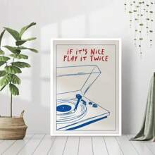 1 Peça Pintura em Tela Pendurada Fácil de Pendurar, Impressão em Tela de Toca-Discos de Arte Moderna - Arte de Parede para Quarto, Sala de Estar, Cozinha ou Corredor