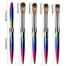 Professional Single Acrylic Nail Brush Kit - For Crystal Nails/Gel Extensions/Polygel/Polish | Salon & Home DIY Nail Art Tool - Multicolor - View 5