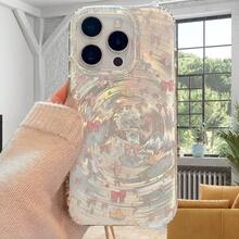 Funda para teléfono con diseño Vortex japonés y coreano, orificios grandes y tecnología Vortex IMD. Compatible con los modelos 16 Pro, 15, 14 Plus, 13, 12 y 11. - transparente - Ver 2