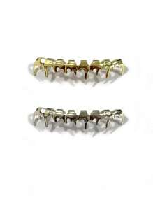 1 pezzo Collana unisex asimmetrica stile hip-hop oro e argento, adatta per Ognissanti, Natale, San Valentino, feste di compleanno, uso quotidiano