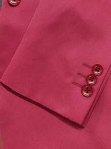 男士优雅撞色尖领燕尾服西装外套，适合派对穿着