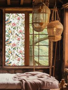 1 Cuộn/45cm*100cm Phim dán cửa sổ trang trí họa tiết trăng lưỡi liềm và chim trên cành cây, nhiều màu sắc, phong cách cổ điển, tự trang trí nhà cửa, không cần keo dán, bám dính tĩnh điện, bán trong suốt, cách nhiệt, thích hợp cho nhà cửa, cửa ra vào, cửa sổ, trang trí phòng. - Nhiều màu - Xem 17