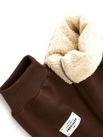 Herrset med termofodrad träningsoverall, tröja och byxor, lämplig för utomhussporter, gymträning, höst/vinter