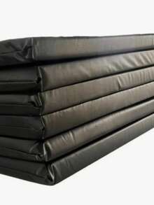 1 Colchonete Preto Para Escolas E Creches  90x40x3 com Espuma Macia Impermeável Compacto D23 - Preto - Visão 2