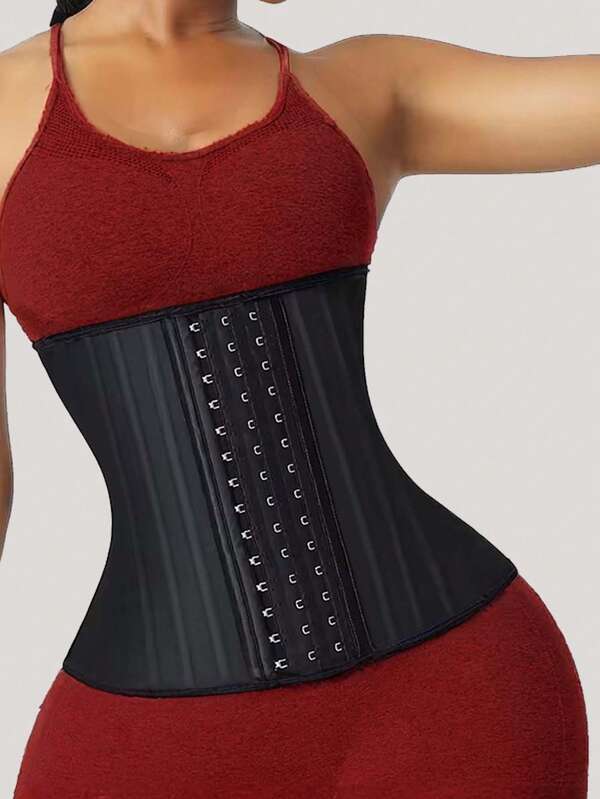 Nuovo Corsetto Modellante in Lattice con 13 Stecche, Chiusura Esterna con Cerniera e Interna con Bottone, Cerniera Dorata