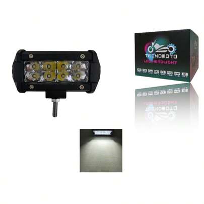 Tecnomoto Faro Auxiliar Barra Led 10cm 24w 8 Led Motocicleta