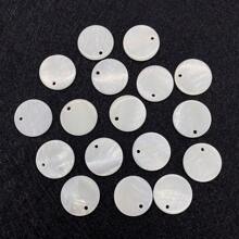 30/100pcs 10mm Natural White Freshwater Shell Beads - Rainbow Color Round Loose Beads, Suitable For Jewelry Making DIY, Bracelet Necklace Earring Craft Supplies - White - View 10