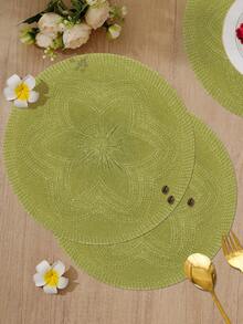 2/6/12/120 miếng lót bàn ăn lưới hai lớp màu hồng, miếng lót bình hoa lá rỗng màu xanh lá cây làm từ cotton polyester, có thể giặt, dễ vệ sinh, có thể lau sạch, không trơn trượt, chịu nhiệt, thích hợp để trang trí phòng, trang trí bàn ăn, trang trí nhà cửa, trang trí tiệc tùng, thích hợp cho ngày lễ, tiệc tùng, tụ họp, sinh nhật, đám cưới, quà tặng, bữa tối, ngoài trời, dã ngoại - Nhiều màu - Xem 22