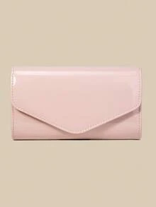 这是一款信封式晚宴包，采用漆面PU材质制成。设计简洁流畅，整体线条流畅。亮面漆面皮革使包袋看起来精致高端。经典的色彩百搭，能够提升正式场合的优雅氛围。它适合搭配各种晚礼服，出席正式晚宴、舞会等场合。这款女士手提包、手拿包、斜挎包和单肩包适合婚礼、庆典、派对和聚会，可搭配晚礼服和高跟鞋，打造更优雅的造型。 - 粉色 - 查看 3