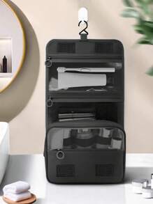 1个大容量蓝色挂式化妆包，化妆包，洗漱包，旅行必备，邮轮必备，宿舍必备，伴娘礼物，母亲节礼物，生日礼物，送给朋友和老师的礼物，家居装饰，浴室装饰，客厅装饰，卧室装饰，首饰盒，唇彩盒，指甲油盒，化妆品收纳盒，旅行洗漱包，拉链配件 - 彩色 - 查看 13