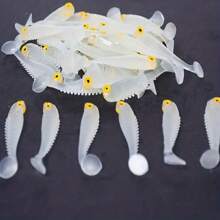 夜光软饵，硅胶鱼形人工鱼饵，软硅胶小鱼饵，2.17英寸