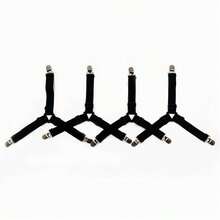 4 件或 8 件床单夹，带床单固定器 - 可调节弹性床单夹，适用于起皱的床单 - 彩色 - 查看 11