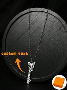 Collana personalizzata elegante e minimalista, in oro leggero con farfalla e testo personalizzabile, regalo di compleanno, regalo personalizzato, regalo per anniversario, gioiello personalizzato, regalo per amici, famiglia, partner, adatto per ogni occasione