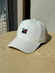 2025 New Cute Cat Embroidery Baseball Cap, Suitable For Women & Men, Large Head Circumference - Cat - View 13