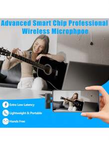 Wireless Lavalier Microphone For Phone TypeC Lapel Mics Plug-Play 2.4G Ultra-Low Delay Built-In Noise Reduction Chip Working Time For Video Recording Interview Podcast Vlog