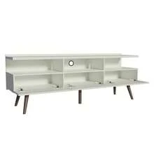Madesa London TV Stand Rack For TVs Up To 65'', White - White - View 7