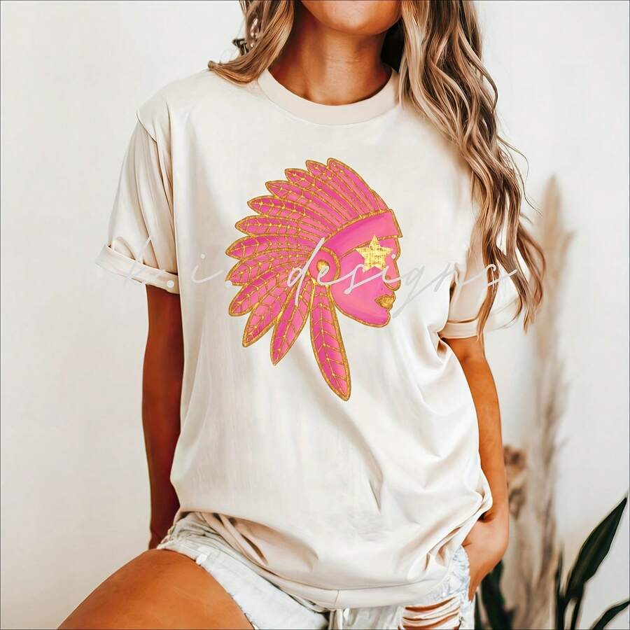 Mascotte, Mascotte D'école, Mascotte BCBG, Mascotte De Chef, Mascotte Rose, Chef Rose, Mascotte Dorée,, Chefs, Guerriers, Indiens, Téléchargement Numérique220G Heavyweight 100% Cotton T-Shirt. With Butterfly Print Pattern, Suitable For Girls And Wo's Short Sved Round Neck Inspirational Shirt, Cute Aesthetic Y2K Style Summer Top, Suitable For Outdoor, Family, Work Or Street Wear Casual Loose Daily T-Shirt - trắng - Xem 1