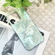 Funda para teléfono con degradado. Funda suave. Funda protectora resistente a caídas con diseño coreano Y2K para los modelos 16, 15, 14, 13, 12 y 11 Pro Plus con efecto glaciar. - azul claro - Ver 8