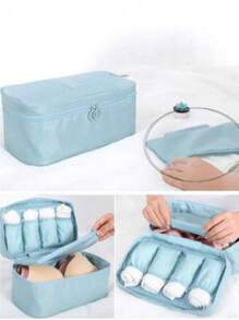 女士旅行收纳包 - 多层储物袋，完美收纳文胸、内衣等：是旅行和商务出行的理想之选，行李箱配件，设计紧凑，外观时尚，仅限干洗，可手洗，文胸收纳袋，适合经常旅行的人士，打造井然有序的生活方式 - 彩色 - 查看 6