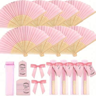 1pc-40Pcs/Set Foldable Paper Fan, DIY Portable Chinese Bamboo Fan, Wedding Gifts For Guest, Birthday Party Decoration Painting Fan, For Christmas Valentine's Day New Year Gifts, Home Room Decor, Hand Fan Folding Folding Hand Fan Wedding Personalized Fsahion Fans Party Decor, Art Craft Home Ornaments Gifts