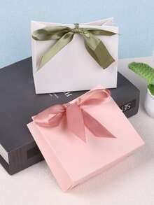 5/10/20个装粉色和白色牛皮纸手提袋，粉色礼品袋，纯色礼品袋，精品迷你便携小购物袋，婚礼派对礼品袋，婴儿派对，生日派对，礼品袋，伴娘袋，母亲节毕业礼物 - 禮盒 - 查看 4