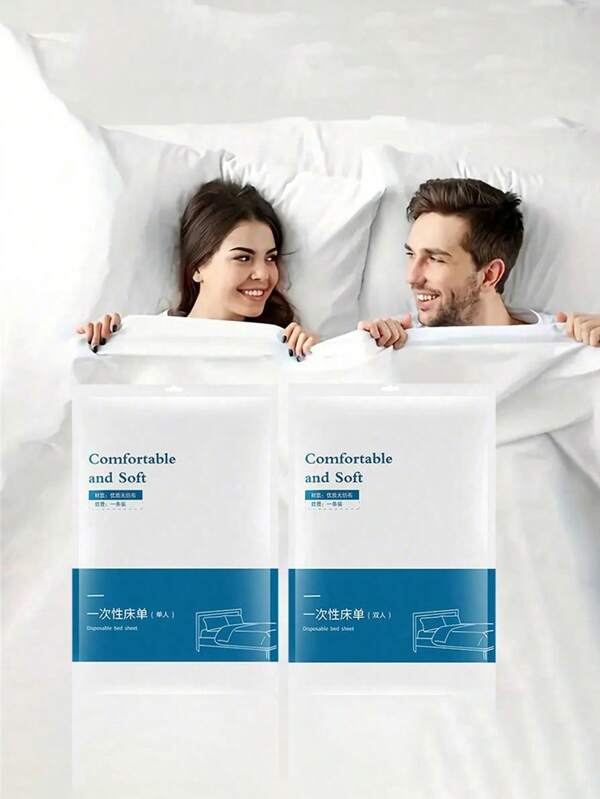 Sábanas desechables, ropa de cama desechable para viajes y hoteles - Sábanas y fundas de almohada portátiles, higiénicas y limpias para viajes de negocios, camping y alojamiento de emergencia