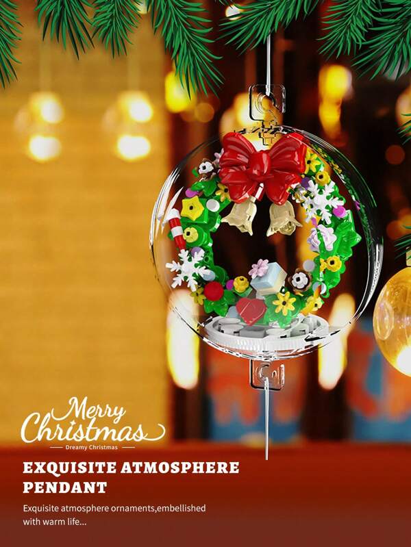 Christmas Ornament, Miniature Micro Particle Assembly Model Toy, Suitable For Home Decor/Holiday Gift