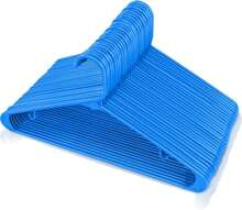 Plastic Hangers 200 Pack - Clothes Hanger With Hooks - Durable & Space Saving (Blue),9482689 - 藏蓝色 - 查看 7