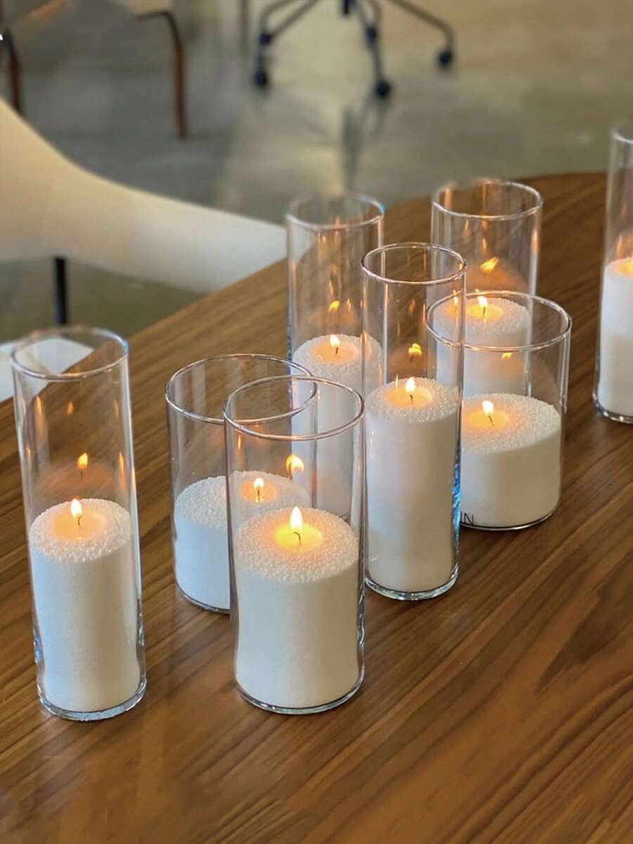 Nến tuyết ngọc trai 100g có bấc, 300g, Nến bột thân thiện với số lượng lớn, Cát sáp có thể nạp lại, Cát nến ngọc trai tự làm để làm nến, Trang trí nhà cửa, Đám cưới, Halloween, Đồ dùng tiệc tùng, Trang trí phòng, Quà tặng sinh nhật, Tốt nghiệp