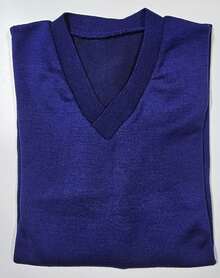 Men's Cold Weather Blouse | Men's Knitted Sweater | Winter Knitted Wool Pullover Long Sleeve V-Neck - 寶藍色 - 查看 10