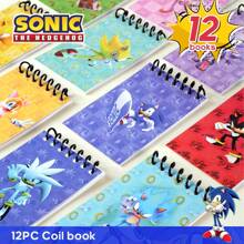 1 Set Of 12PCS Sega Officially Licensed Cyberpunk Style  IP Co-Branded Coil Notebook Writing Paper Double Coil Tear-Resistant Design 180° Flat Spread Function Class Notes Game-Themed Handbook Comic Con Peripheral Collection Burning Hot Blood Memories Fan Faith Recharge Portable Size Comic Control Carnival Must-Have June 1 Graduation Season Creative Gift